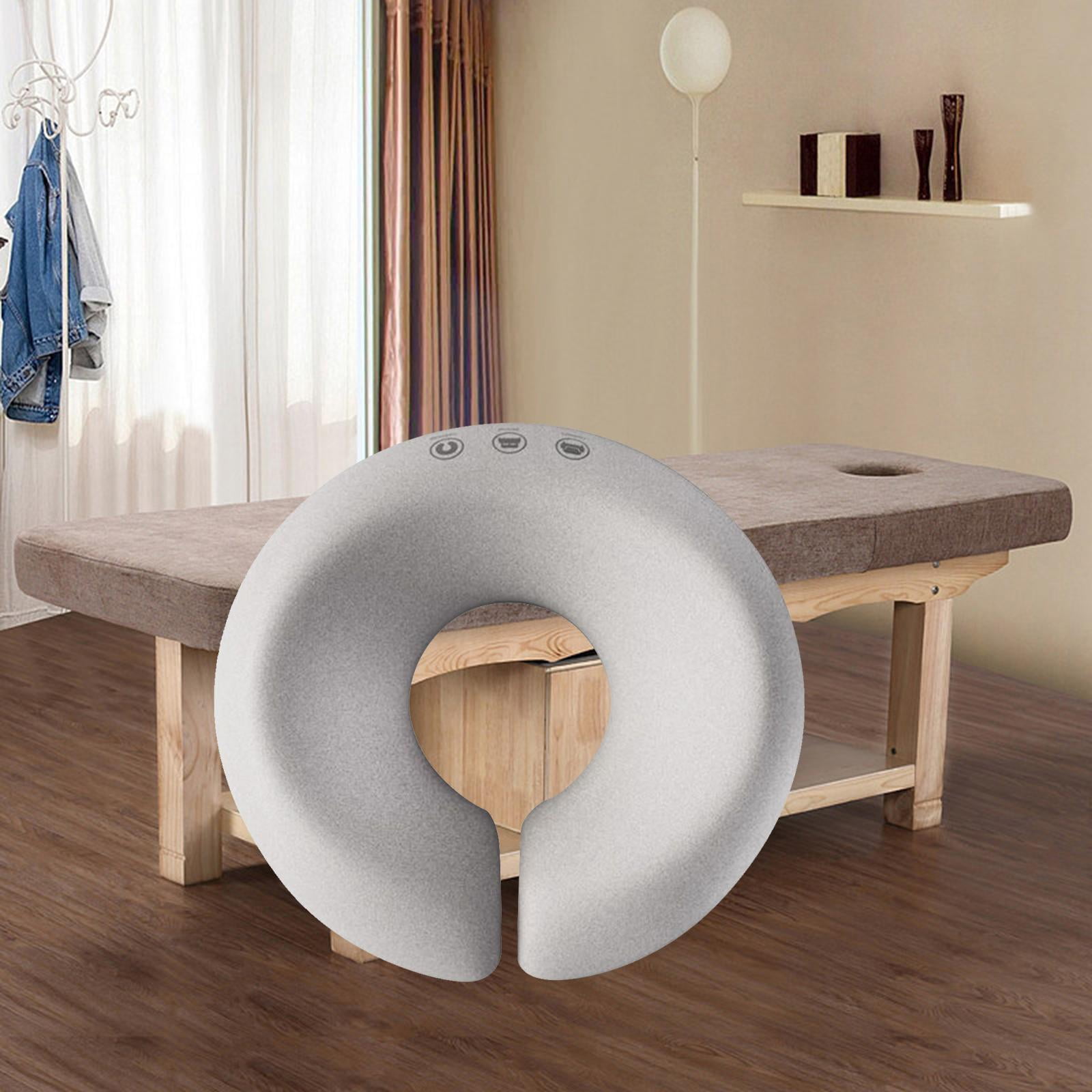 Salon Massage Pillow, Face Cradle Portable Breathable Universal U Shape Face Pillow Beauty Salon Pad for Travel Mom Dad Memory Foam Gray
