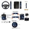 thumbnail image 7 of Uorisanigo Blue Butterfly Car Seat Cover Full Set 15 PCS with Auto Steering Wheel Cover Seat Belt Pads Cup Coasters Trash Bin Air Vent Storage Bag Rearview Mirror Covers Keychain Universal Fit, 7 of 7