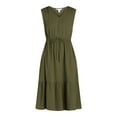 thumbnail image 2 of Time and Tru Women's Sleeveless Cotton Double Cloth Dress, Sizes XS-XXXL, 2 of 4