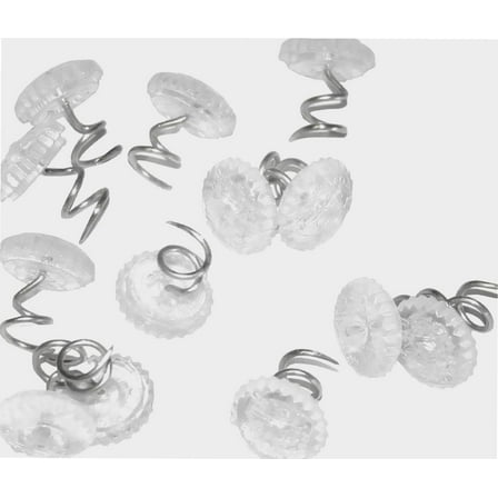 50 Pcs Upholstery Tacks Headliner Pins Clear Heads Twist Pins for Slipcovers and Bedskirts, 0.5 Inches Bed Skirt Pins