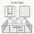 thumbnail image 6 of edx Dog Playpen, 16 Panels 32" Foldable Heavy Duty Metal Puppy Exercise Pen with Doors Indoor Outdoor, 6 of 9