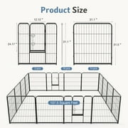edx Dog Playpen, 16 Panels 32 Foldable Heavy Duty Metal Puppy Exercise Pen with Doors Indoor Outdoor