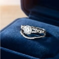 thumbnail image 5 of Mauli Jewels 0.75 Carat Halo Diamond Bridal Set Engagement Ring for Women, 10K White Gold 4-Prong Wedding Ring with Matching Band, 5 of 6