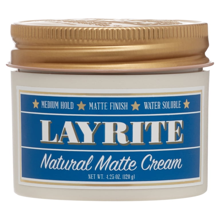 スタイリング剤 LAYRITE Natural Matte Cream 4.25 oz Layrite Natural Matte Cream, 4.25 oz, Water-based, All-day hold
