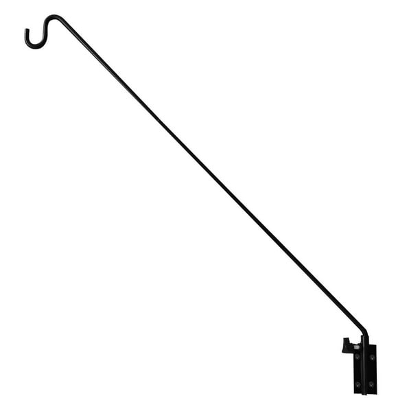 Erytlly Extended Reach Deck Hook Wall Pole Wall Mounted Extensible And Adjustable 28 Inch To 43 Inch Bracket For Hanging Bird Feeder Plants Wind Chimes Lanterns