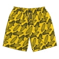 thumbnail image 2 of Honeii's yellow Corn Print Men's Casual Shorts with Drawstring，Swim Trunks Quick Dry Beach Shorts, 2 of 5