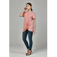thumbnail image 4 of DEVOPS 2 Pack Women's Casual Shirts Short Sleeve Tops Daily Tunics (X-Small, Coral/Yellow), 4 of 7