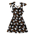 thumbnail image 4 of WERYOUNG Halloween Girls Suspender Dresses Pumpkin Ghost Print Sleeveless Crewneck Dresses For Girls Kids Holiday Party Soft Sundress 3-4 Years, 4 of 5