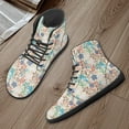 thumbnail image 3 of Psesaysky High-top Barefoot Shoes Lace-Up Casual Shoes for Women and Girls Minimalist Zero Drop Shoes Comfortable Floral Sneakers, 3 of 8