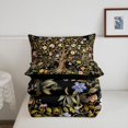 thumbnail image 5 of Homewish Vintage Tree Of Life Twin Comforter Sets,Romantic Floral Bedding Set,Black Green,Black Reversible,2pcs,1 Comforter and 1 Pillowcase, 5 of 7