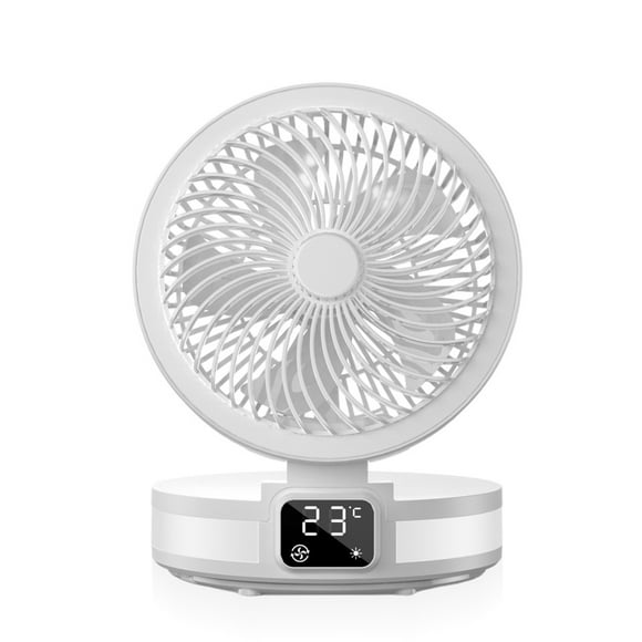 Yuarrent Ventilador eléctrico de escritorio Enfriador silencioso Noche Ventilador de circulación vertical multifuncional Oficina Hogar Ajuste de 4 Electrodomésticos Blanco Yuarrent HA063635-02B