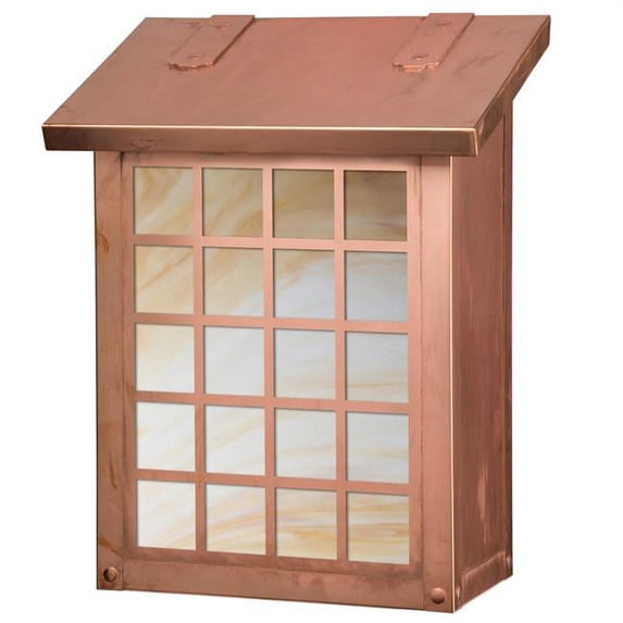 Americas Finest Lighting AF-3091-OP-HN Window 3 Verical Mailbox, Honey - Old Penny