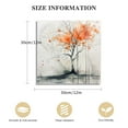 thumbnail image 3 of Chilfamy Orange Leaves Water Droplets Canvas Wall Art Decor Ready To Hang For Bedroom and Kitchen - Home Art Decor 12x12in, 3 of 6