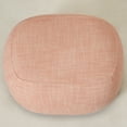 thumbnail image 5 of KINWELL 23" Wide Linen Blend Upholstered Ottoman, Textured Weave Footrest with Soft Padded Seat, Mid-Century Modern Footstool for Bedroom, Entryway or Living Room, Coral, 5 of 11