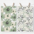 thumbnail image 3 of Green Floral Leaves Boho Kitchen Towels Tea Towels, 18x30 Inch Oversize Quick Dry Microfiber Cloth Dish Towels for Kitchen Drying Set of 2, 3 of 6