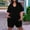 Black, variant on ZZwxWA Women's Oversized Overalls Summer Plus Size V Neck Short Sleeve Pocket Knee Casual Jumpsuit Jumpsuits Solid Color