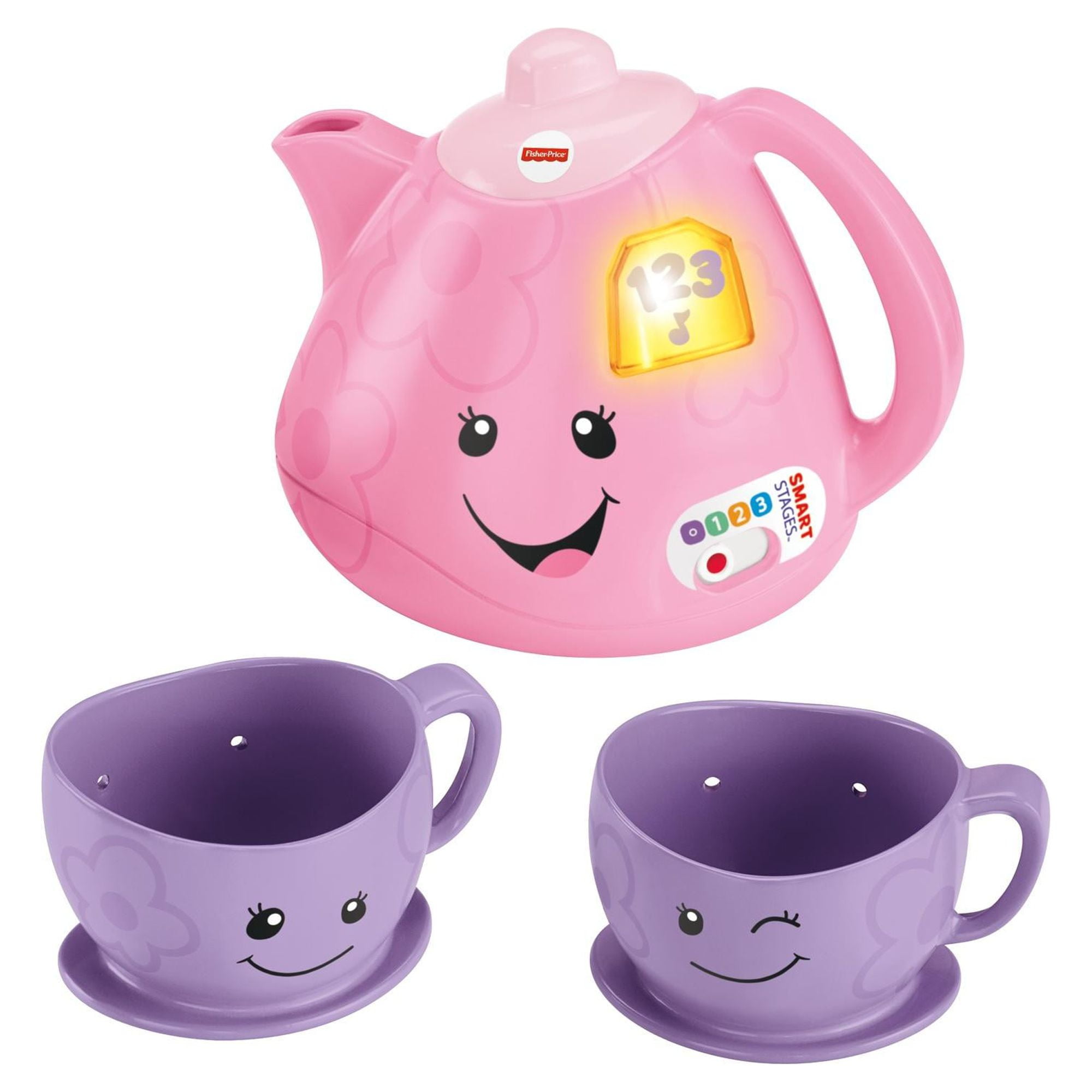 Fisher Price Interactive Baby Toy Laugh Learn Sweet Manners Tea Set 11 Pieces Walmart