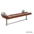 thumbnail image 4 of Waverly Place Collection IPE Ironwood Shelf with Gallery Rail and Towel Bar - Antique Pewter / 16 Inch, 4 of 5