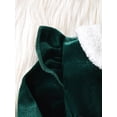 thumbnail image 6 of ENFLASH Infant Baby Girl Christmas Outfit Santa Romper Dress Long Sleeve Furry Trim Velvet Xmas Princess Dresses Hat Set Clothes, 6 of 8