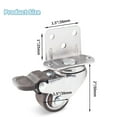 thumbnail image 2 of HSHDLDF 4 Pcs 1 Pouces Roulettes Pivotantes en L avec Frein, Roues Silencieuses en Caoutchouc TPE Boîtier en Métal Roulette de Remplacement pour Meubles Lit de Bébé Armoire Chariots Chariot Table, Capacité de Charge 240 Lb, 2 of 7