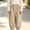 Beige, variant on Xdegoge Toddler Girls Plaid Lounge Pants Casual Elastic Waist Loose Fit Harem Pants Lightweight Comfy Boho Yoga Vacation Trousers
