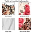 thumbnail image 4 of luoweisi Men's Beach Shorts Quick Dry Swim Trunks with Mesh Lining Rose and Leopard L, 4 of 5