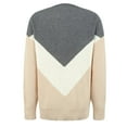 thumbnail image 3 of Vedolay Womens Tops Womens Crewneck Cropped Sweater Long Sleeve Ribbed Knit Pullover Tops,Gray S, 3 of 4