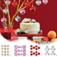 thumbnail image 2 of PEIBang 36Pcs Mini Valentine's Day Heart Ornaments,Valentines Heart Charms with String Hanging Pendants for Indoor Outdoor Home Party Decor, 2 of 6