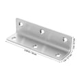 thumbnail image 2 of Hemoton 6pcs Corner Braces Furniture L Shaped Brackets Table Joints Fasteners Flat Braces for Bed Cabinet, 2 of 8