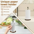 thumbnail image 3 of Tzdxfgl Free-Standing Metal Countertop Paper Towel Holder with Non-Slip Wood Base, 14 Inch, Black Bird, 3 of 11
