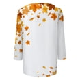 thumbnail image 6 of Womens Tops 3/4 Sleeve,Plus Size Fall Shirts for Women Casual Floral Printed Three Quarter Tunic top Loose Fit L, 6 of 6