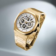 Discovery Drake Triple Calendar Skeleton Automatic Cloudy Gold