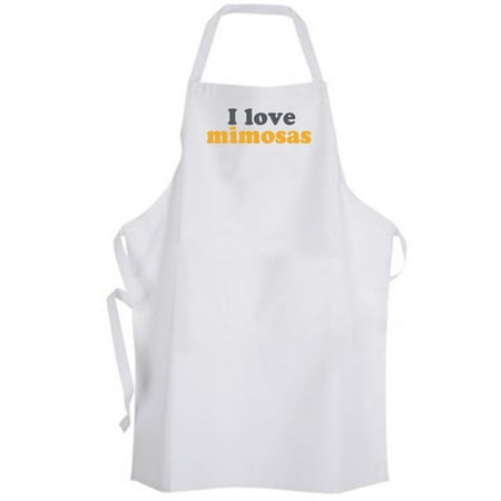 Aprons365 - I love mimosas – Apron – Champagne Party Brunch Bartender (Best Champagne For Mimosa Drink)