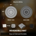 thumbnail image 3 of SIXHOME Outdoor Rugs with LED Strip Lights 8'x8' Round Indoor Outdoor Rugs Waterproof Reversible Patio Rug Plastic Straw Lightweight Outdoor Carpet for RV Camping Deck Balcony Beach Boho Porch Decor, 3 of 7