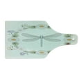 thumbnail image 2 of Dragonfly Cutting Board, Vintage Retro Farm Life Inspired Moth Daisies Lilies Leaves Image, Decorative Tempered Glass Cutting and Serving Board, Wine Bottle Shape, Lilac Green, by Ambesonne, 2 of 5