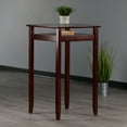 thumbnail image 6 of Winsome Halo Pub Table with Glass Display Shelf, Walnut Finish, 6 of 8