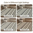 thumbnail image 7 of ODIKA 4'x6' Washable Area Rug Non-Slip, Chair-Friendly, Flatwoven Boho With Layered Bands And Distressed Pinstripe Accents Striped Flowing Dynamic for Home Office, Under Desk, 7 of 7