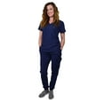 thumbnail image 1 of Womens Medical Nursing Jogger Scrub Set gT 4FLEX Top and Pant-Navy-Large, 1 of 7