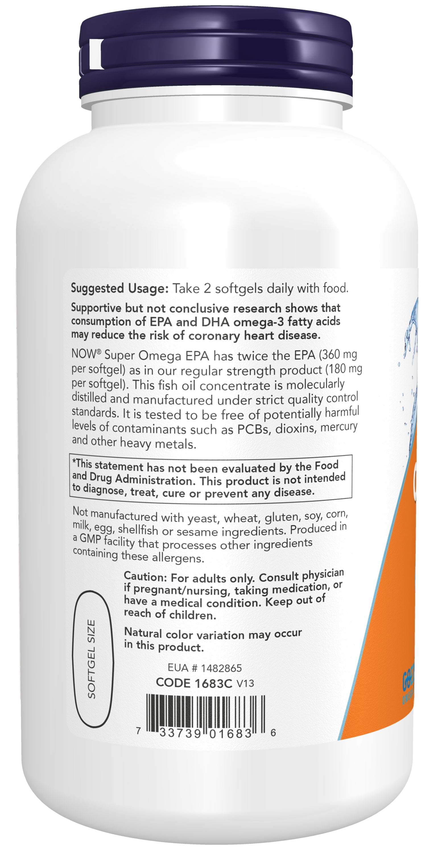 NOW Supplements, Super Omega EPA, 360 EPA / 240 DHA, Molecularly Distilled,  Cardiovascular Support*, 240 Softgels - Walmart.com