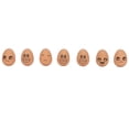 thumbnail image 2 of 7pcs Fake Eggs, Solid Rubber Eggs Elastic Expression Pattern Artificial Bouncing Ball Eggs, 2 of 8