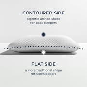 Tempur Pedic Memory Foam Dual Sided 2 in 1 Pillow, Queen Size, Adult