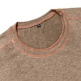 thumbnail image 7 of IWRICH Men's Basic Plus Size T Shirt Short Sleeve Crew Neck Soft Fitted Elastic Tees Classic Tshirts Khaki S, 7 of 7
