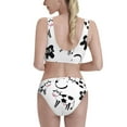 thumbnail image 3 of Picia Cute Cow and Milk Stains Women's High Waisted Bikini Scoop Neck Swimsuit Two Pieces Bathing Suit-Small, 3 of 8