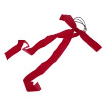 Unique Bargains 1 Pc Solid Bow Long Ribbon Hair Elastic Band Red