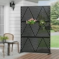 thumbnail image 2 of MAYEERTY 72×47" Outdoor Black Metal Privacy Panel Screen for Backyard & Garden, Triangular V-Shaped Pattern, 2 of 7