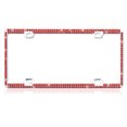 thumbnail image 1 of VALOR Red Crystals Chrome Coating Metal Frame with Double Row Crystals, 1 of 1