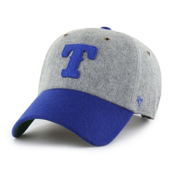 Men's '47  Gray/Royal Texas Rangers Golden Age Wool Clean Up Adjustable Hat