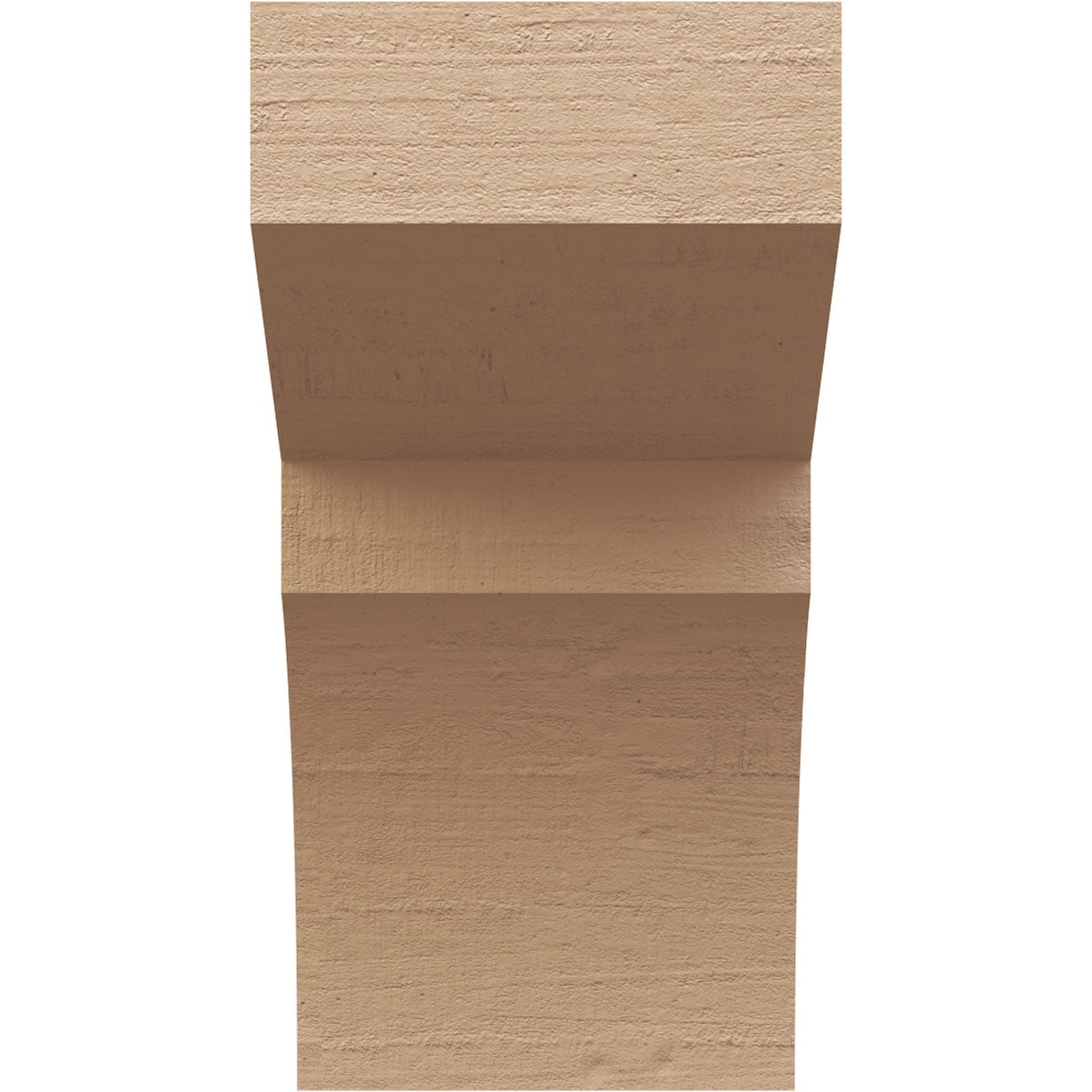 8"W x 8"D x 16"H Wide Monterey Rough Cedar Woodgrain TimberThane Corbel, Primed Tan