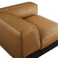 thumbnail image 2 of Maklaine Contemporary Vegan Leather Upholstered Right Armchair in Camel, 2 of 10
