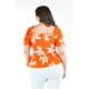 thumbnail image 3 of Blusa con jareta Roman Fashion /Tallas Extras, 1761 (Naranja) naranja 38, 3 of 7